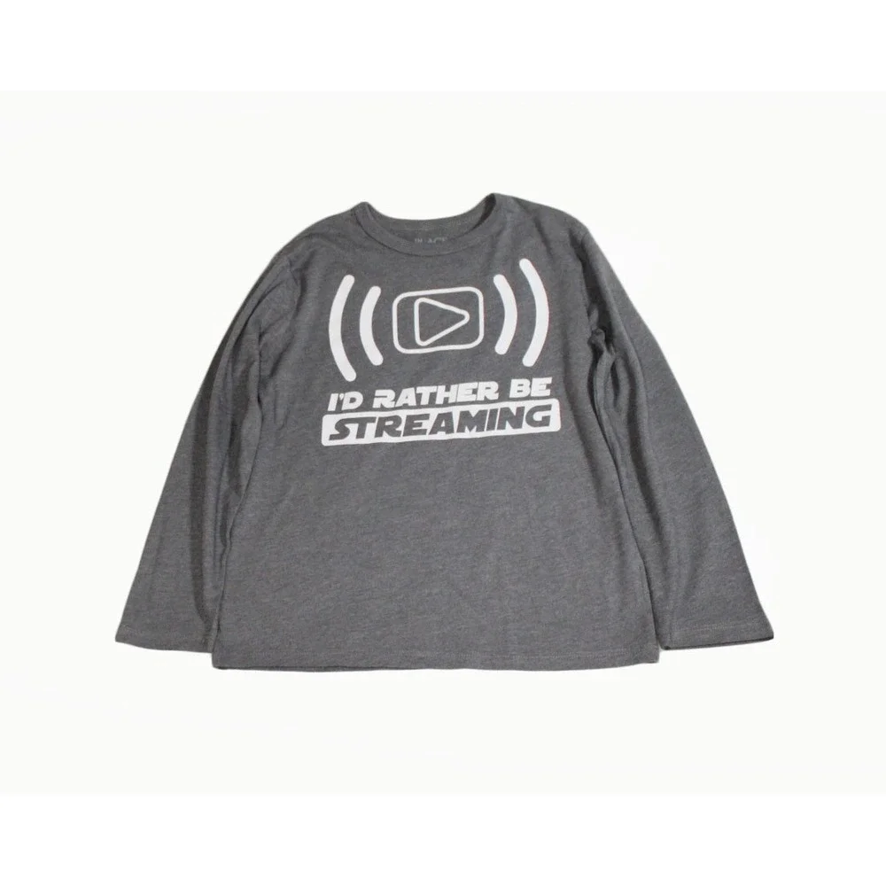 The Children's Place Little Boys‎ Gray Long Sleeve Graphic Tee Size M 7/8